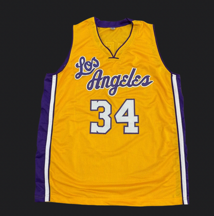 SHAQUILLE O'NEAL AUTOGRAPHED JERSEY W/ BECKETT WITNESS STICKER