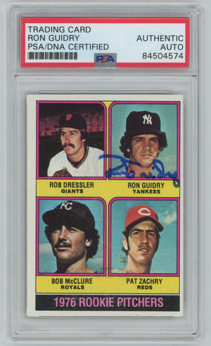 1976 Topps Ron Guidry #599 Auto ROOKIE - PSA/DNA Authentic