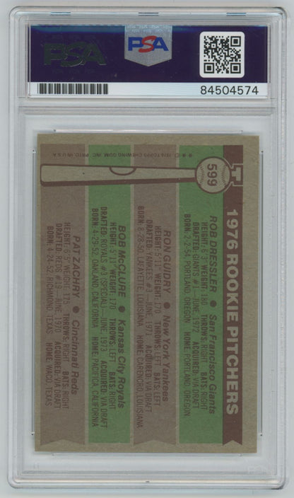 1976 Topps Ron Guidry #599 Auto ROOKIE - PSA/DNA Authentic