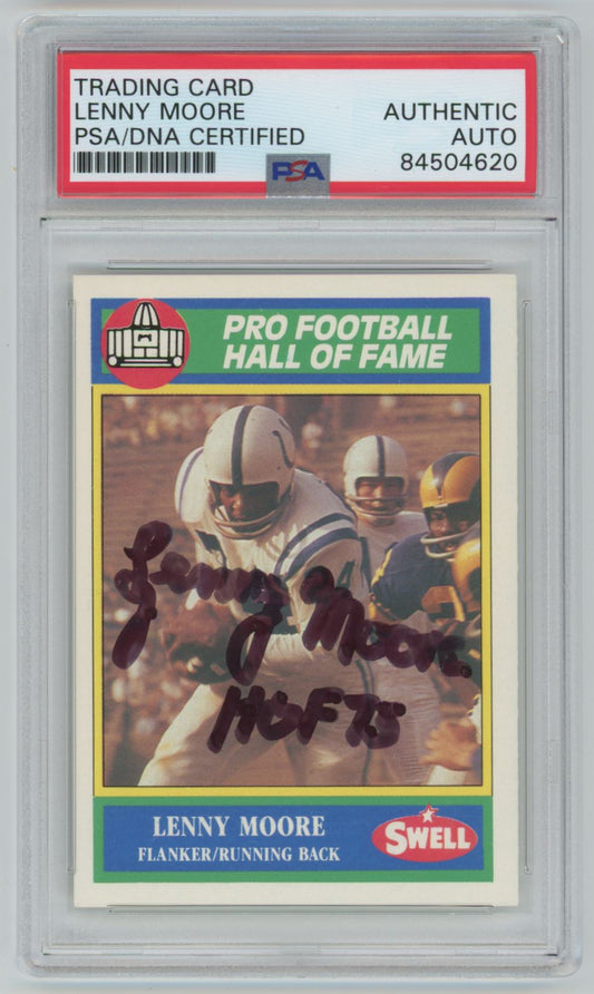 1990 Swell Lenny Moore Auto - PSA/DNA