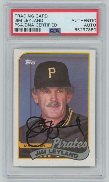 1989 Topps Jim Leyland Auto - PSA/DNA Authentic