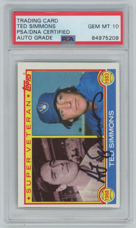 1983 Topps Ted Simmons - PSA/DNA Auto 10 Grade