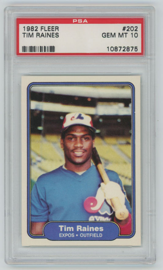 1982 Fleer Tim Raines #202 - PSA 10