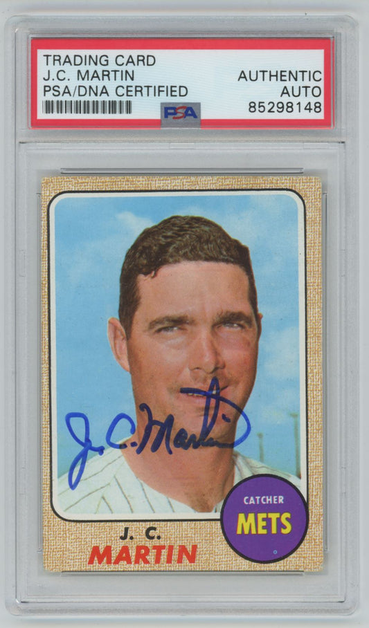 1968 Topps J.C. Martin Auto - PSA/DNA Authentic (8148)