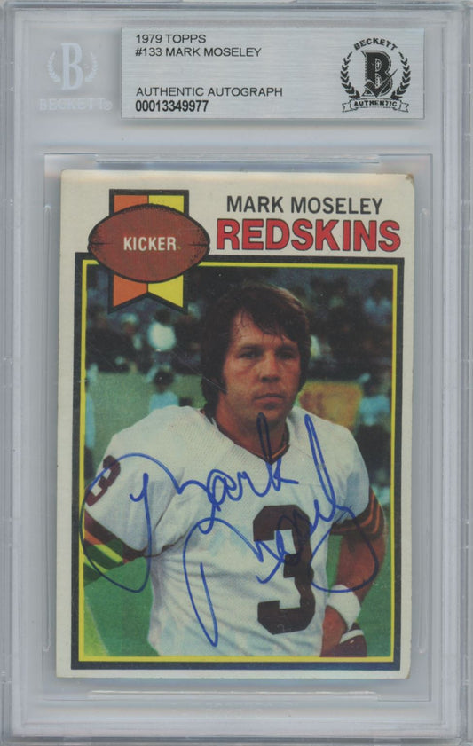 1979 Topps #133 Mark Moseley Auto - Beckett Authentic