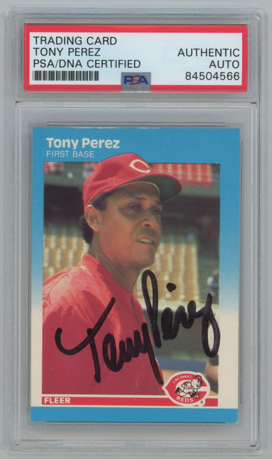 1987 Fleer Tony Perez Auto - PSA/DNA Authentic