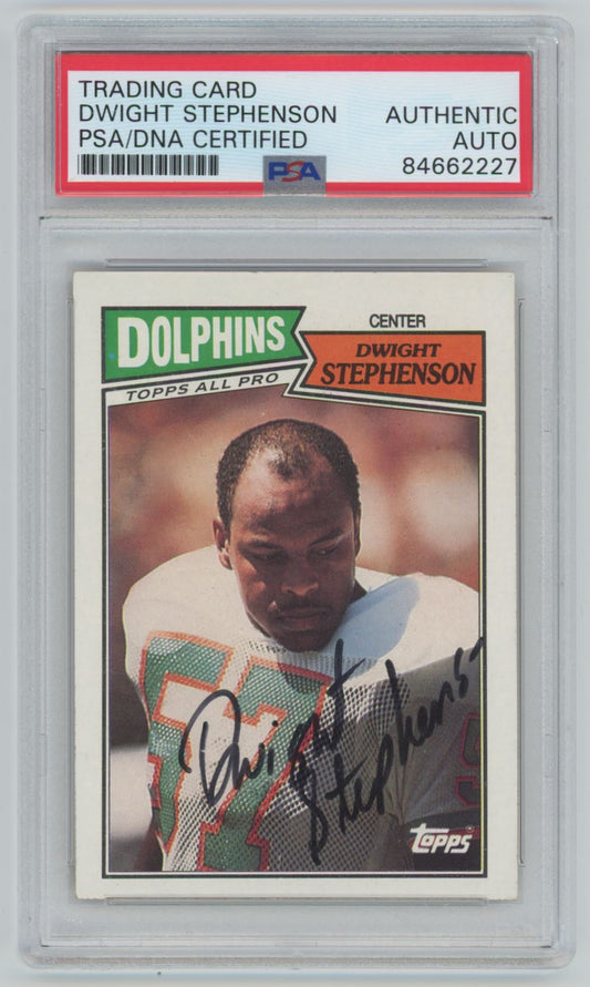 1987 Topps Dwight Stephenson Auto - PSA/DNA