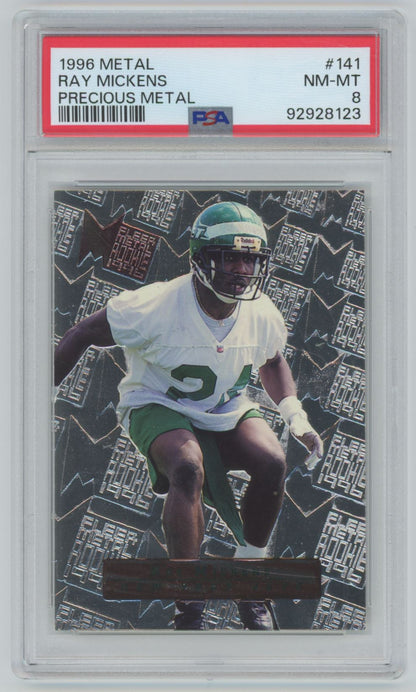 1996 Fleet Metal Ray Mickens Precious Metal #141 - PSA 8