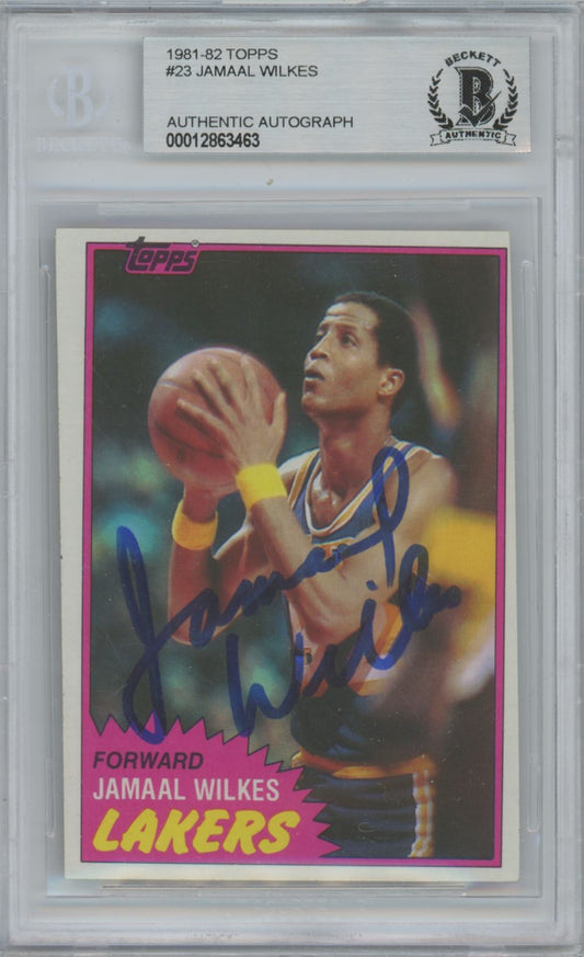 1981-82 Topps #23 Jamaal Wilkes Auto - Beckett Authentic (3463)