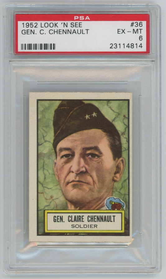 1952 Look 'N See General Claire Chennault #36 - PSA 6