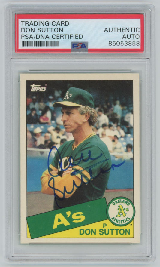 1985 Topps Traded Don Sutton Auto - PSA/DNA