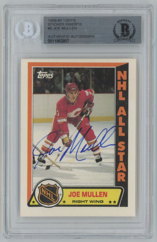 1989 Topps Sticker Inserts Joe Mullen Auto - Beckett Authentic