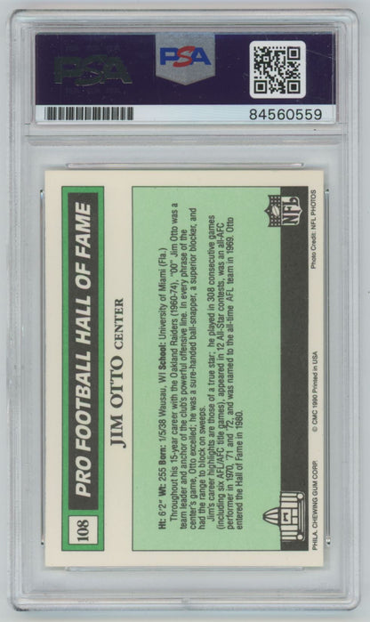 1990 Swell Hall of Fame Jim Otto Auto - PSA/DNA