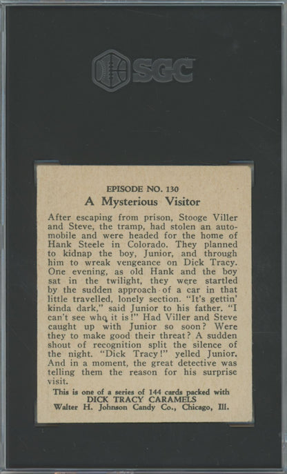 1930's Johnson Candy Co. #130 A Mysterious Visitor Dick Tracy - SGC 6.5