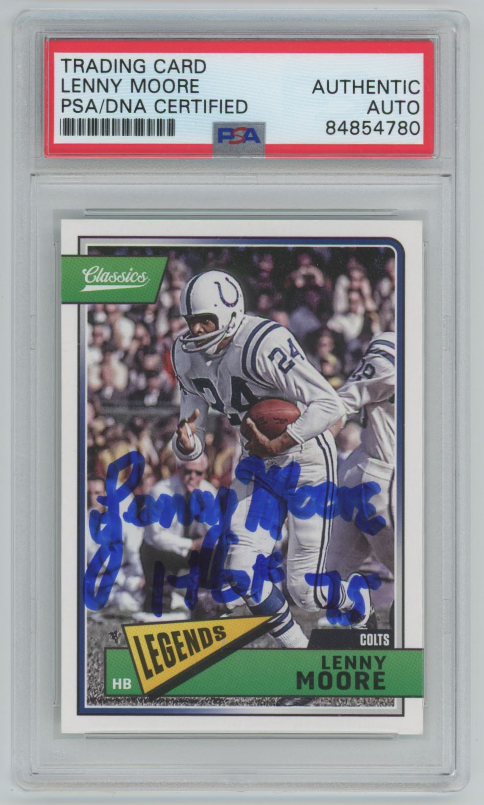 2018 Panini Classics Lenny Moore Auto - PSA/DNA