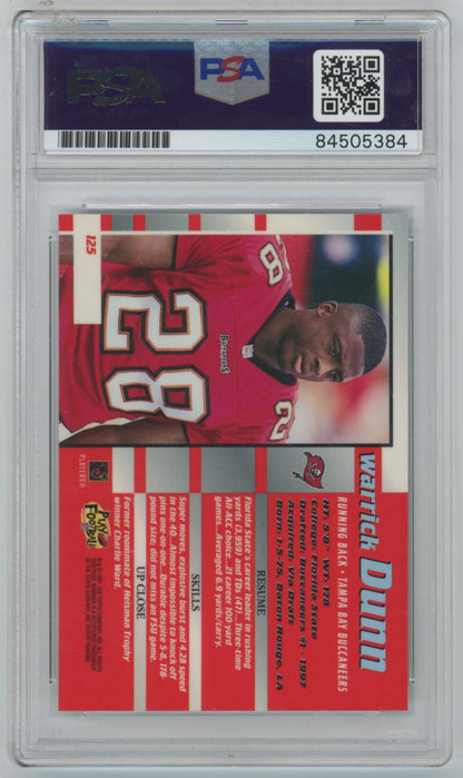 1997 Bowman's Best Warrick Dunn Rookie Card Auto - PSA/DNA