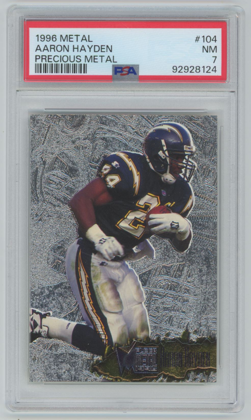 1996 Fleet Metal Aaron Hayden Precious Metal #104 - PSA 7