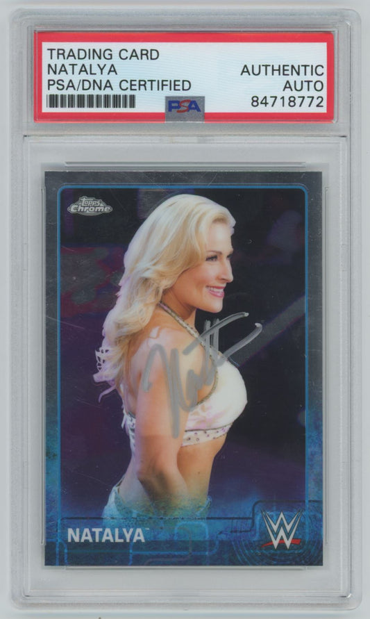 2015 Topps Chrome WWE Natalya Auto - PSA/DNA