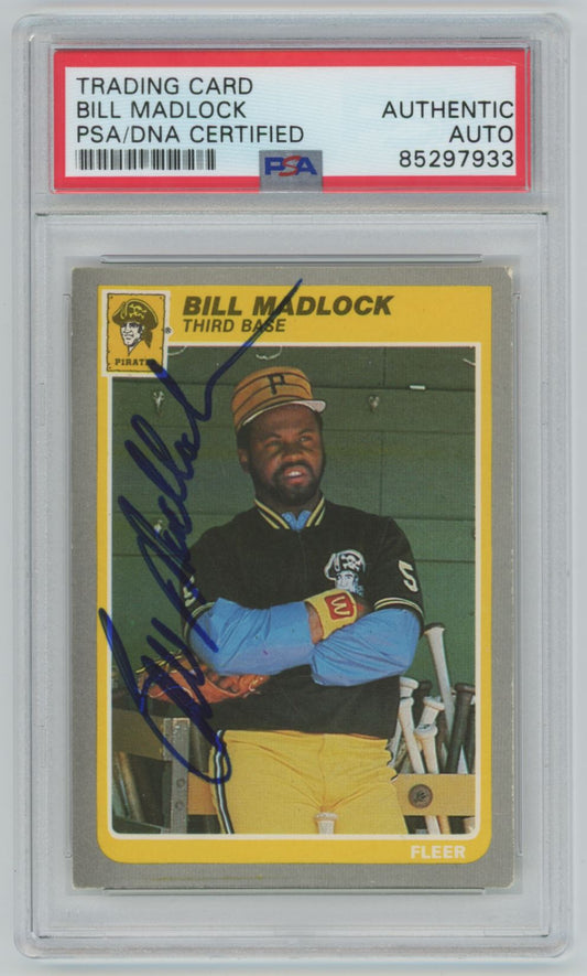 1985 Fleer Bill Madlock Auto - PSA/DNA Authentic