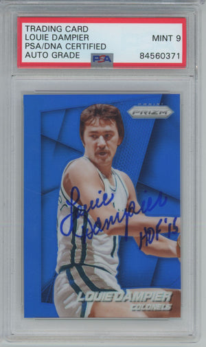 2014 Panini Prizm Blue /99 Louie Dampier - PSA/DNA Auto 9 Grade