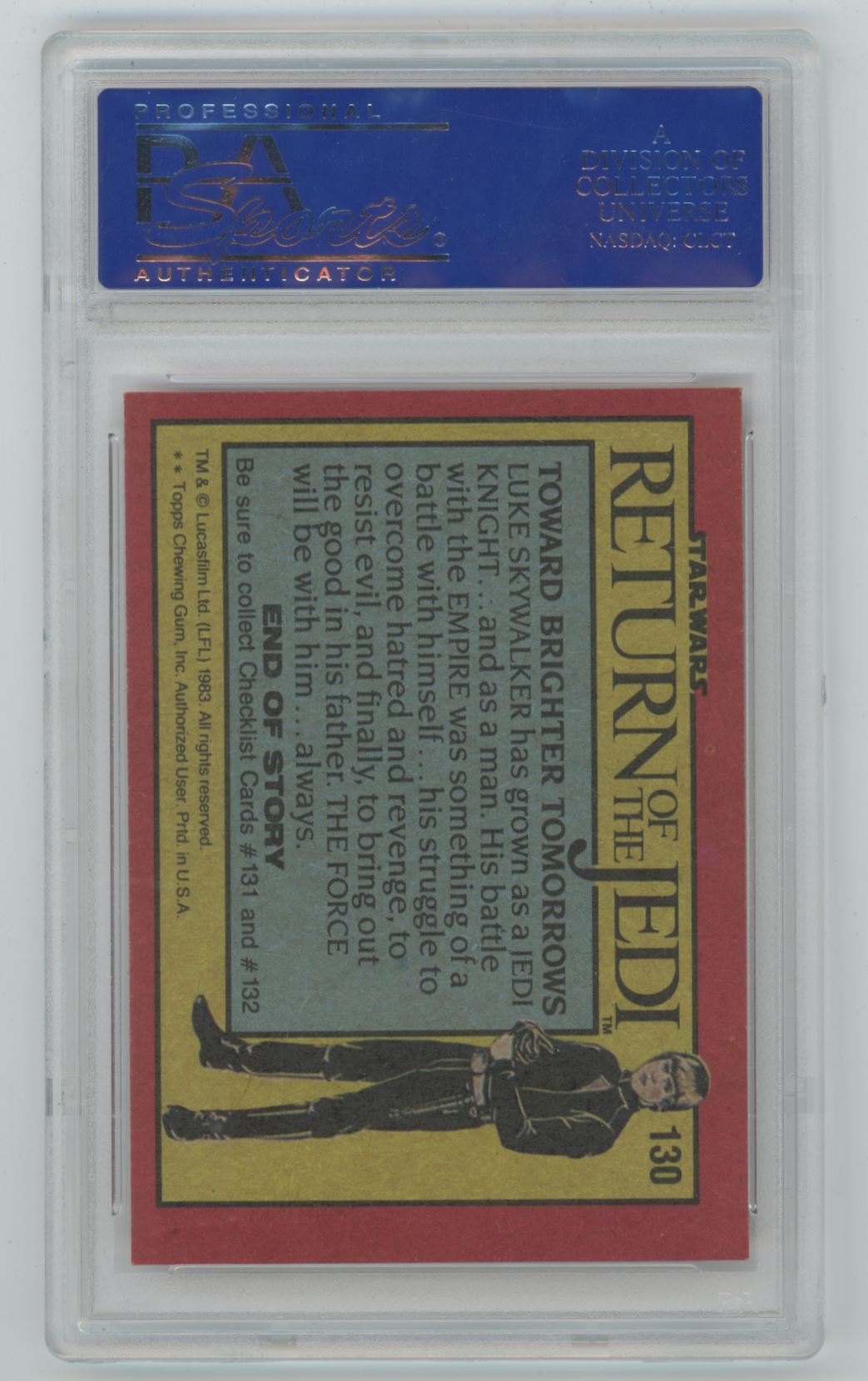 1983 Star Wars Towards Brighter Tomorrows Return of the Jedi - PSA 8