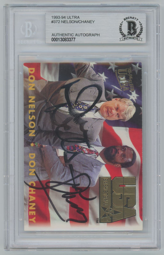 1993-94 Fleer Ultra Don Nelson & Don Chaney Team USA Basketball Auto - Beckett Authentic