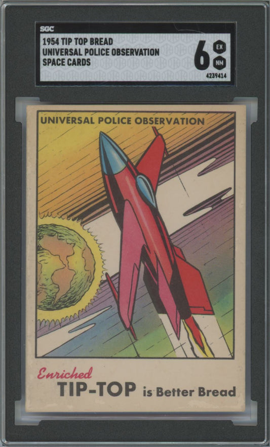 1954 Tip Top Bread Universal Police Observation Space Cards - SGC 6