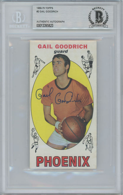 1969 Topps Gail Goodrich #2 Auto Beckett Authentic