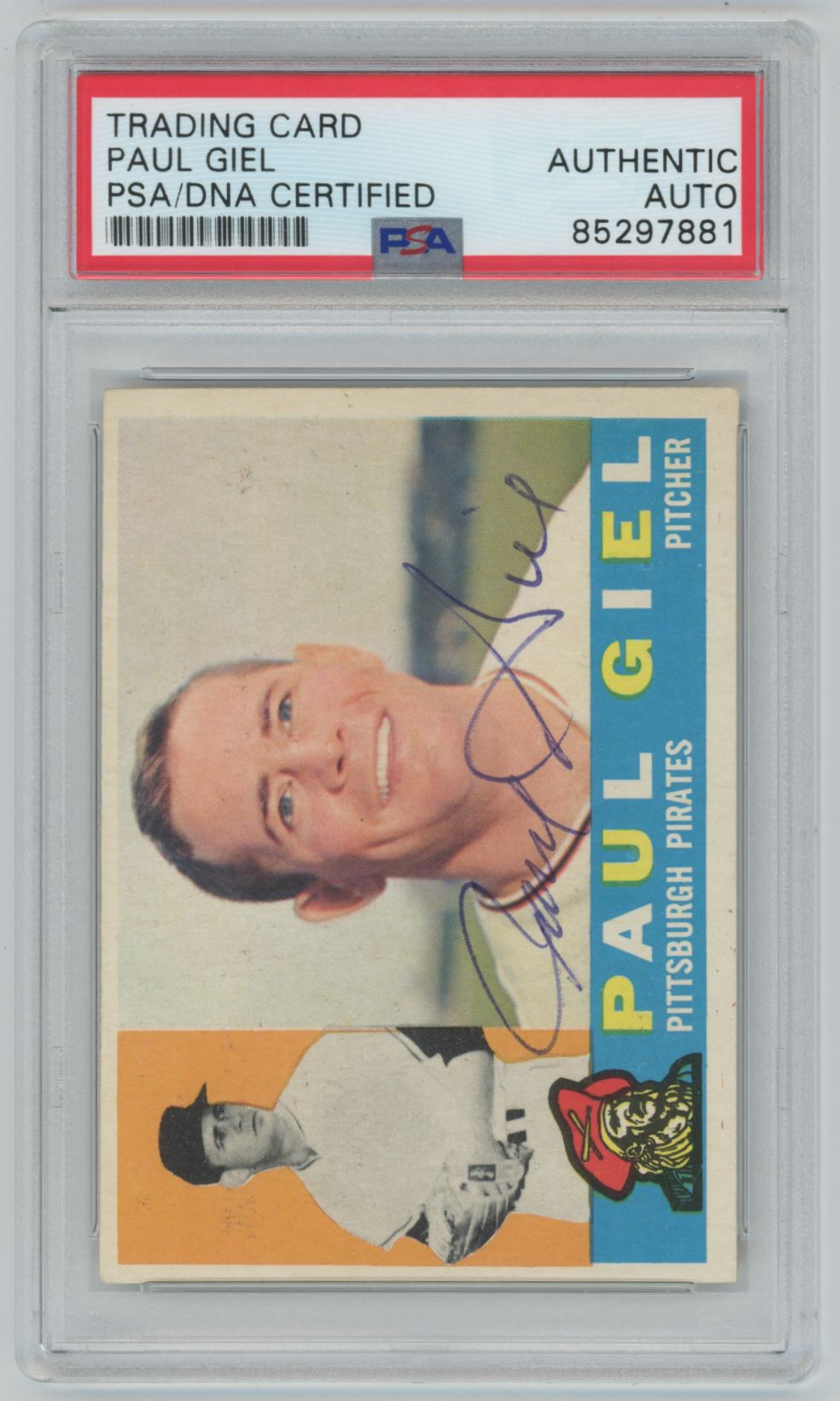 1960 Topps Paul Giel #526 Auto - PSA/DNA Authentic