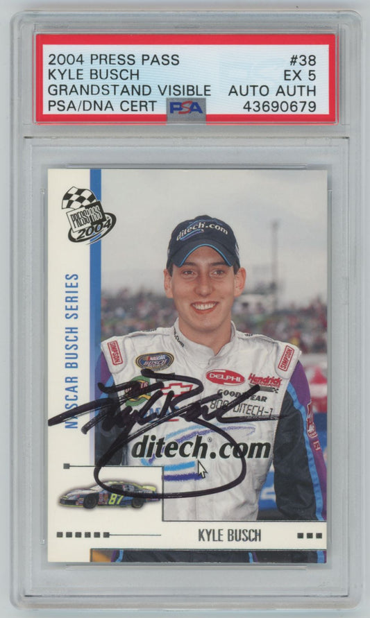 2004 Press Pass Kyle Busch Auto - PSA/DNA Authentic