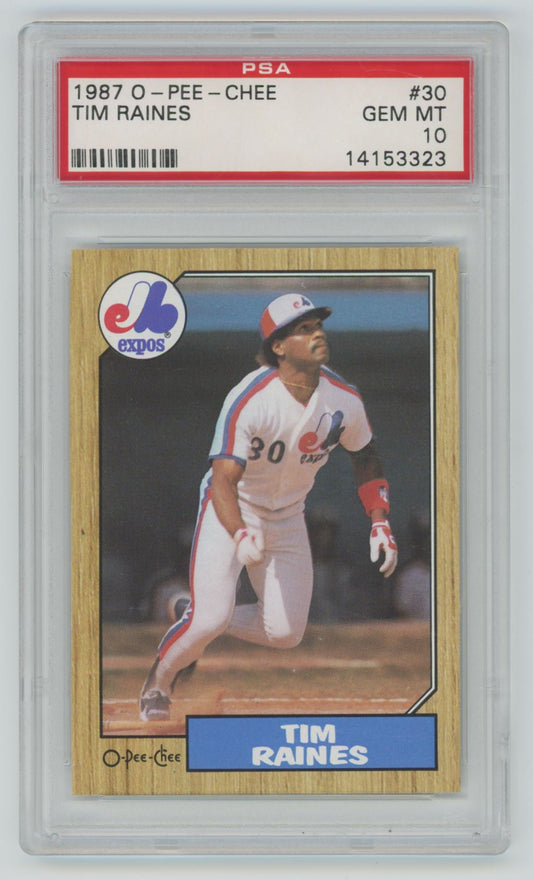 1987 O-Pee-Chee Tim Raines #30 - PSA 10