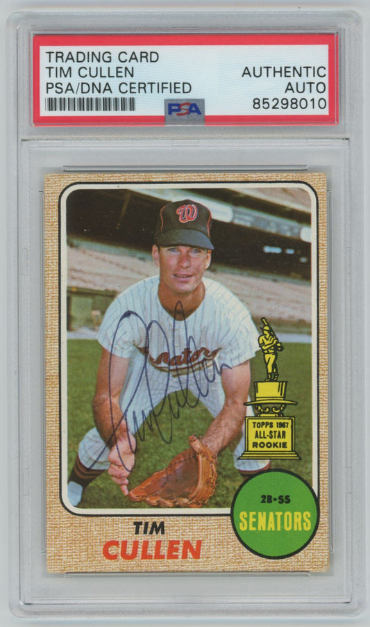 1968 Topps Tim Cullen Auto - PSA/DNA Authentic (8010)