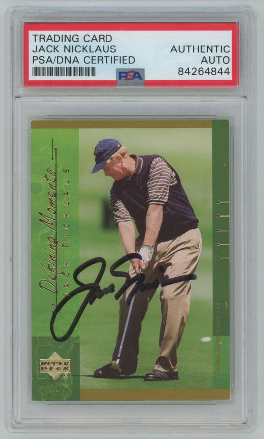 2001 Upper Deck Golf Jack Nicklaus #126 Auto - PSA/DNA Authentic