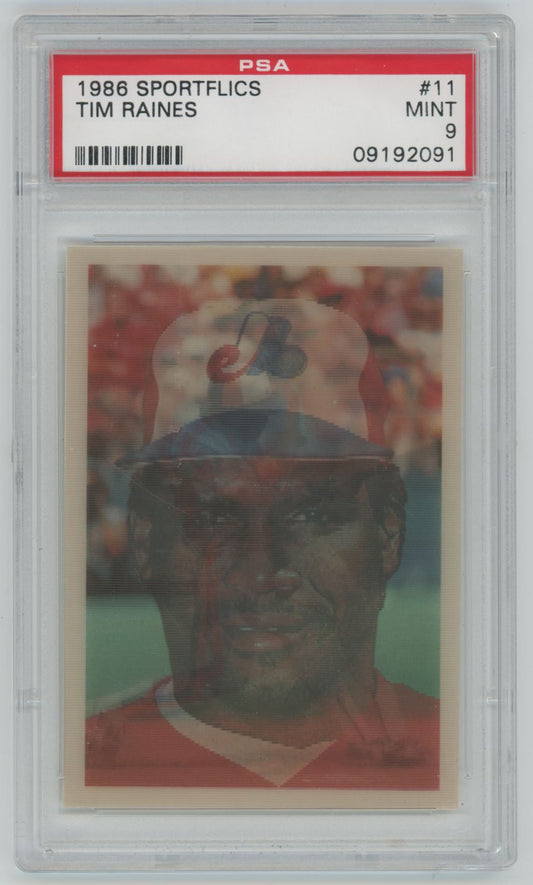 1989 Sportflics Tim Raines #11 - PSA 9