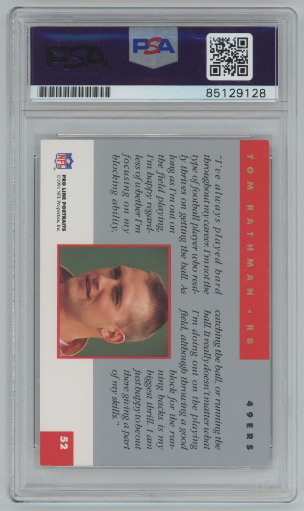 1991 Pro Line Tom Rathman Auto - PSA/DNA