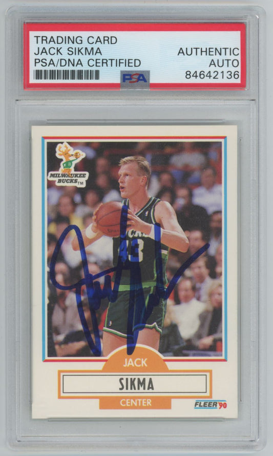 1990 Fleer Jack Sikma Auto - PSA/DNA