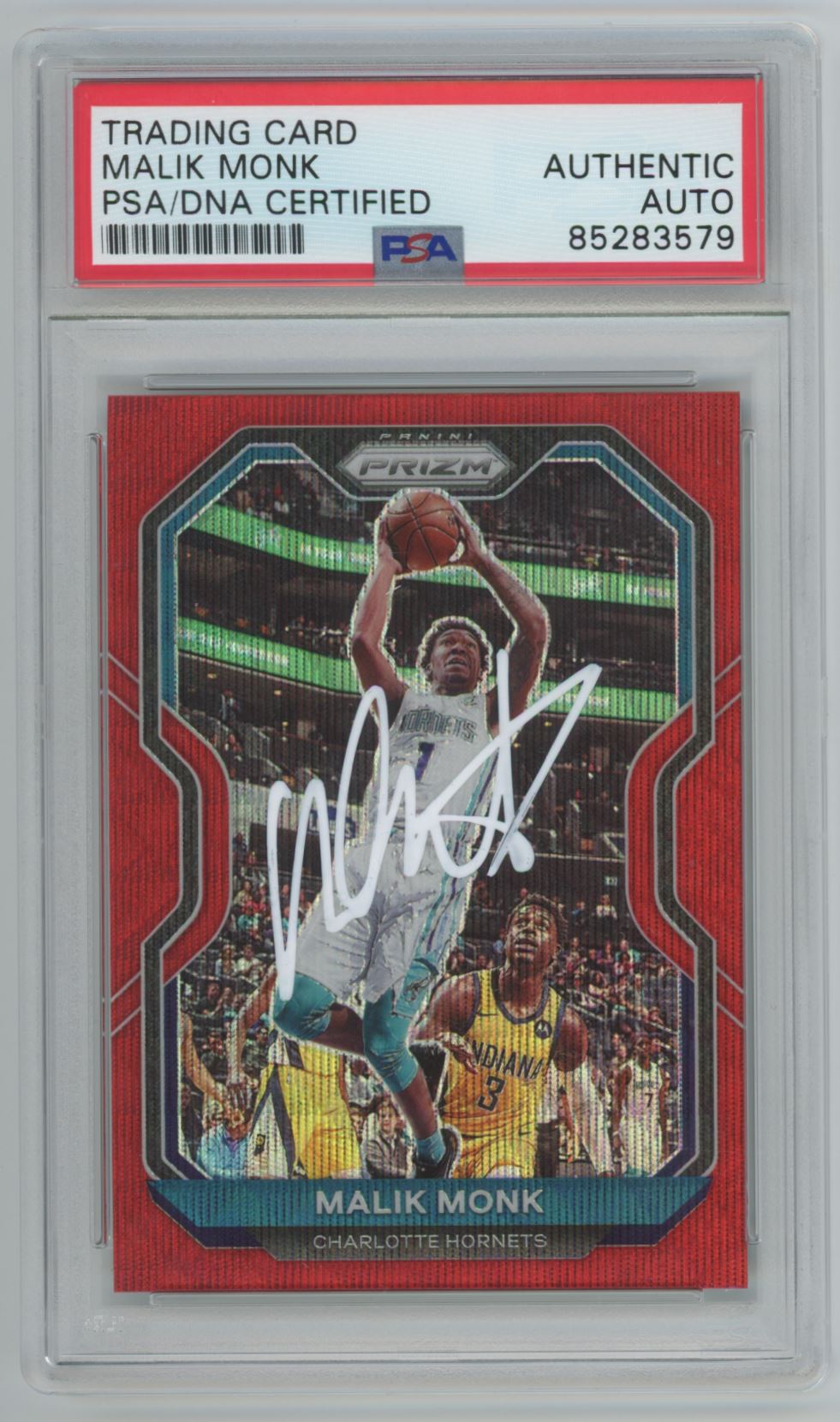 2020 Panini Prizm Red Wave Malik Monk Auto PSA/DAN Authentic