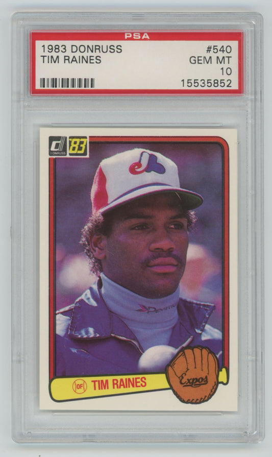 1983 Donruss Tim Raines #540 - PSA 10