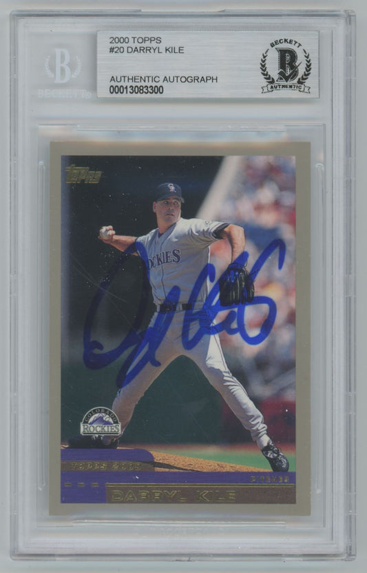 2000 Topps Darryl Kile #20 Auto - Beckett Authentic