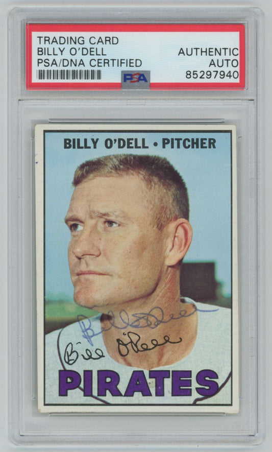 1967 Topps Billy O'Dell Auto - PSA/DNA Authentic