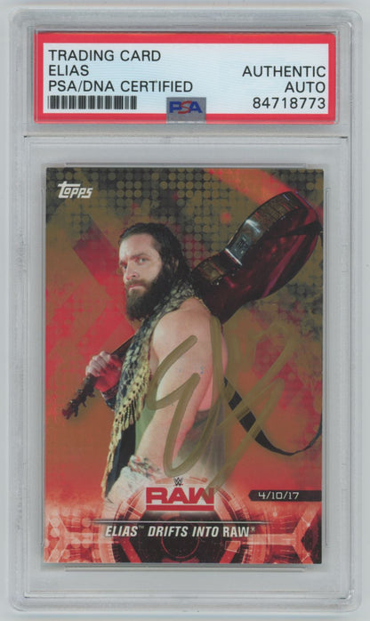 2018 Topps WWE Raw Elias Auto - PSA/DNA