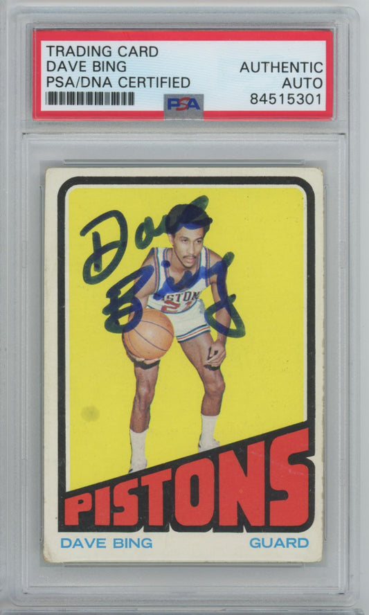 1972 Topps Dave Bing Auto - PSA/DNA (5301)