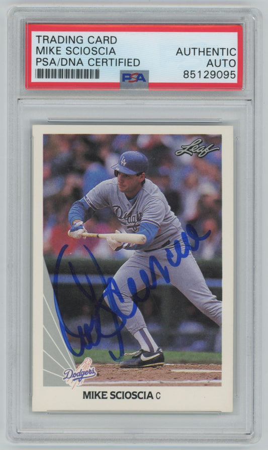 1990 Leaf Mike Scioscia Auto - PSA/DNA