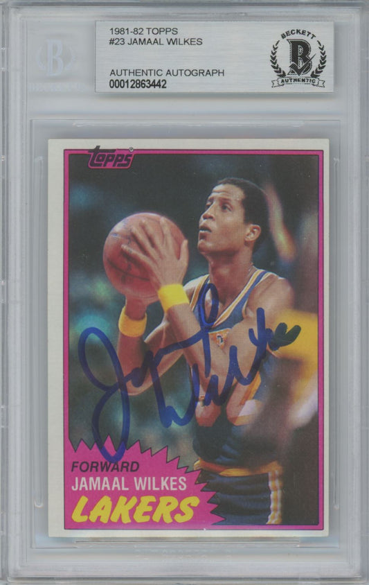 1981-82 Topps #23 Jamaal Wilkes Auto - Beckett Authentic (3440)