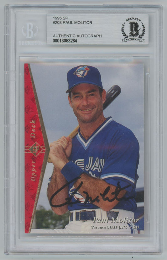 1995 SP Paul Molitor Auto - Beckett Authentic