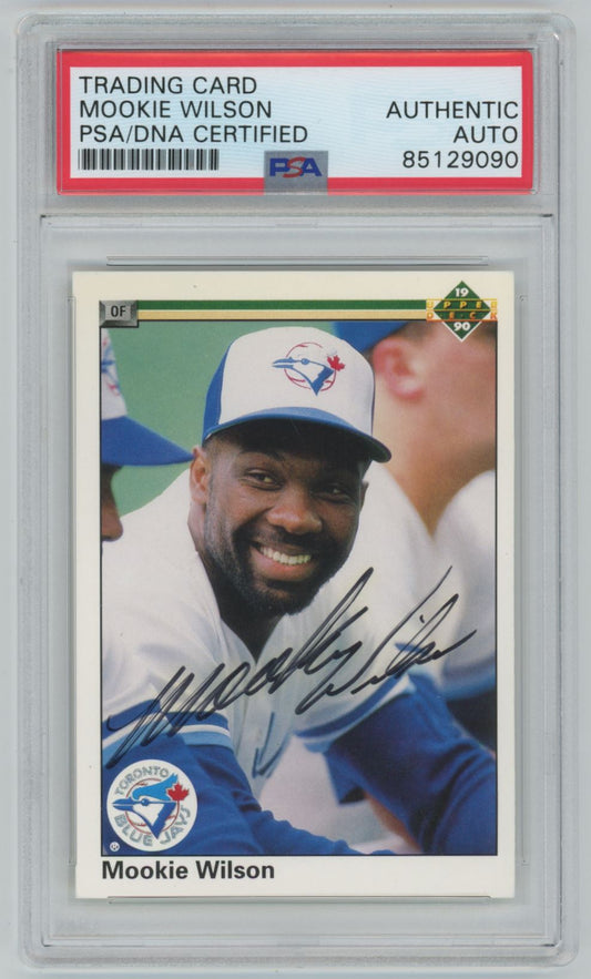 1990 Upper Deck Mookie Wilson Auto - PSA/DNA