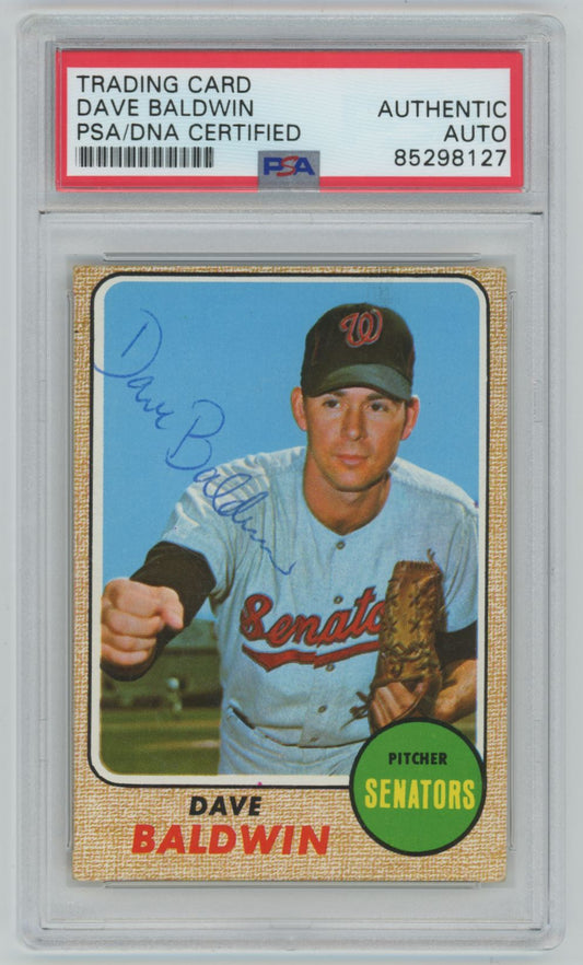 1968 Topps Dave Baldwin Auto - PSA/DNA Authentic (8127)