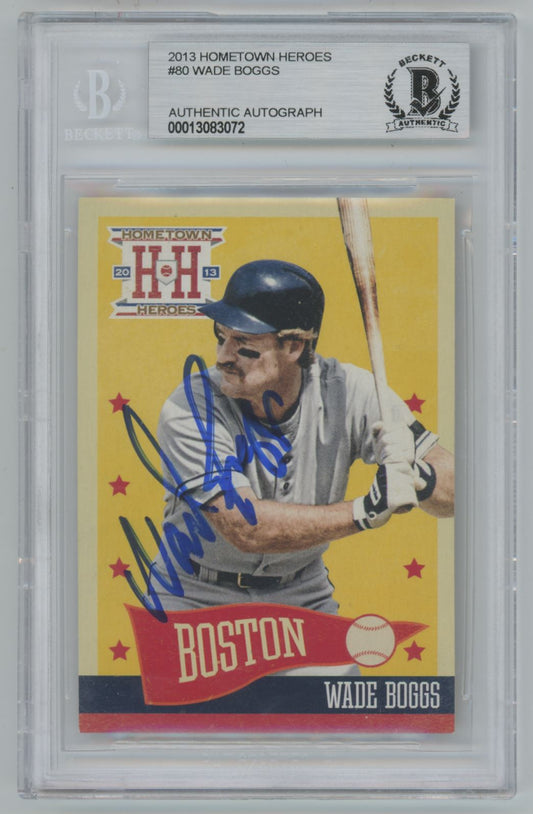 2013 Hometown Heroes Wade Boggs #80 Auto - Beckett Authentic