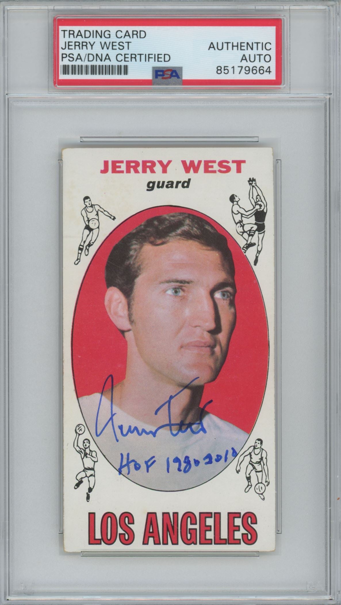 1969 Topps #90 Jerry West "HOF 1980-2010" Auto - PSA/DNA (9664)