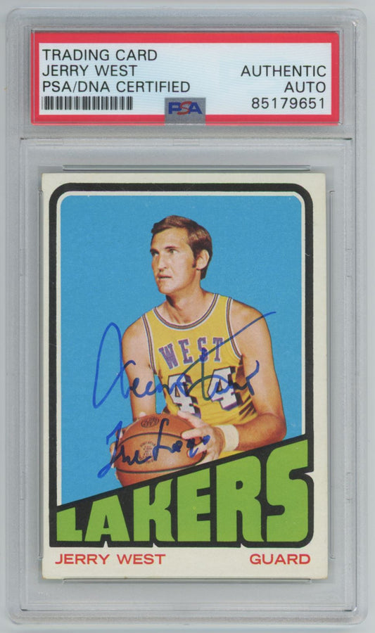 1972 Topps #75 Jerry West "The Logo" Auto - PSA/DNA (9651)